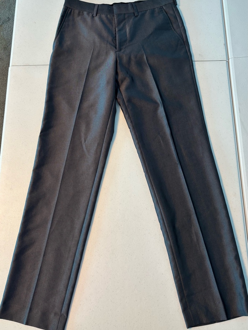 J Ferrar slim 30x32 Men's Classic Black Dress Pants - Tailored Straight Leg